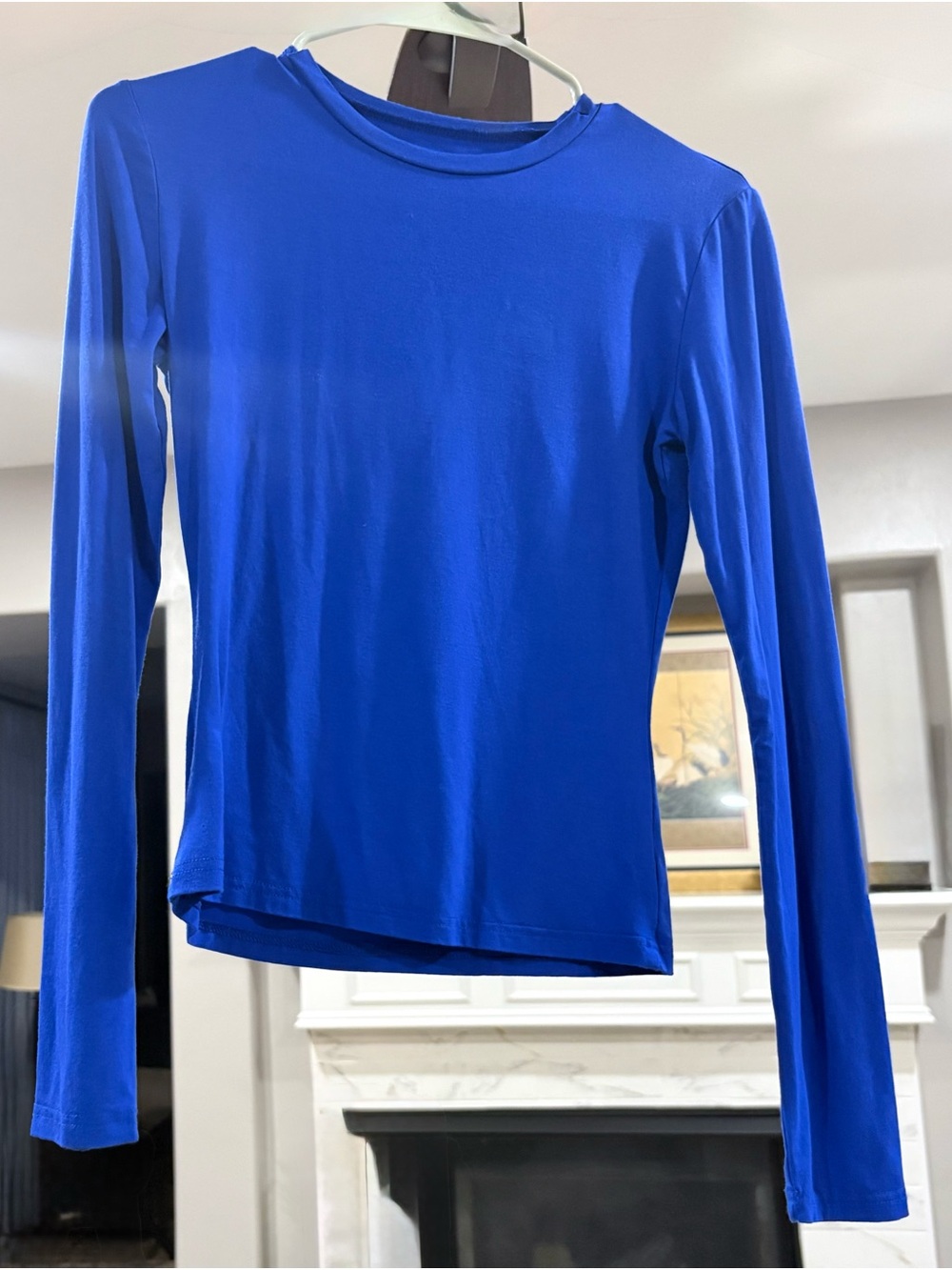Women's Long-Sleeve Crewneck Top - Cobalt Blue